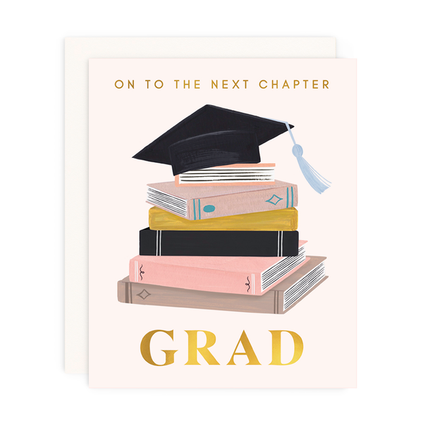 Next Chapter Grad - Gold Foil - Girl w/ Knife