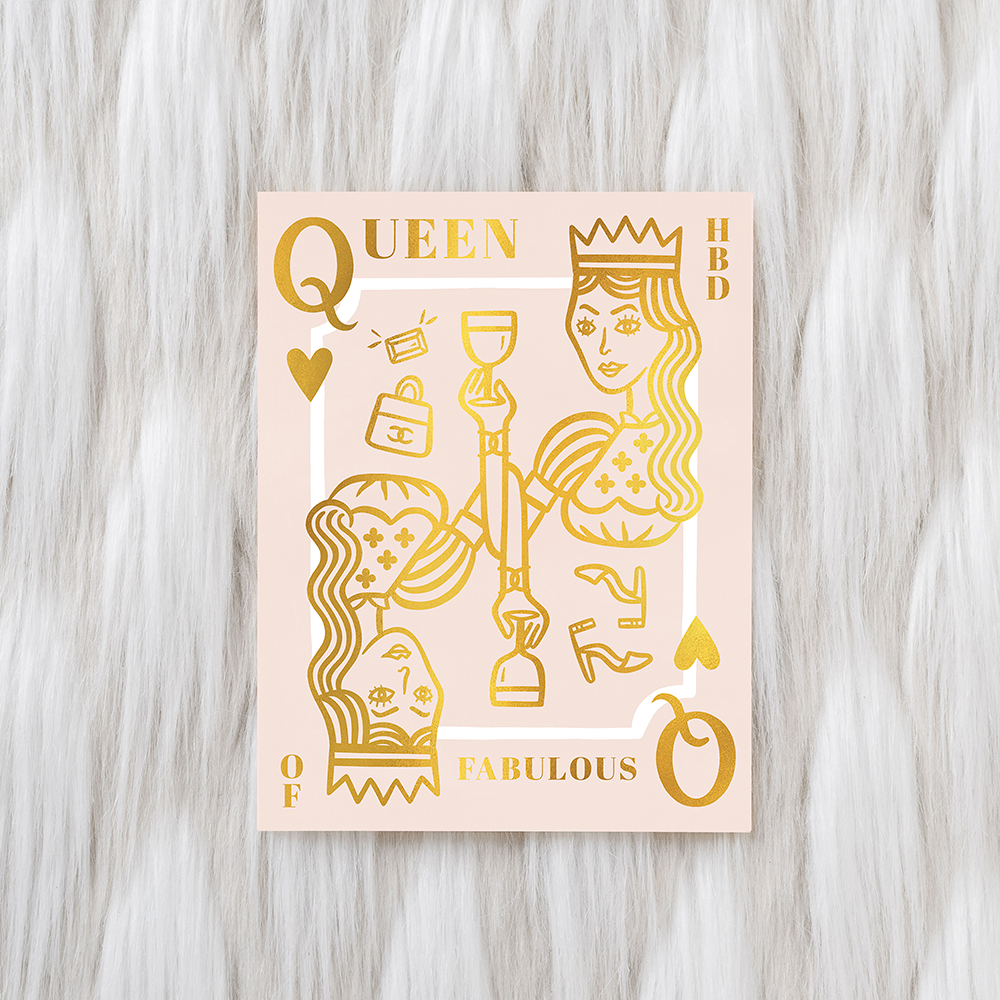 HBD Queen of Fab Greeting Card Set