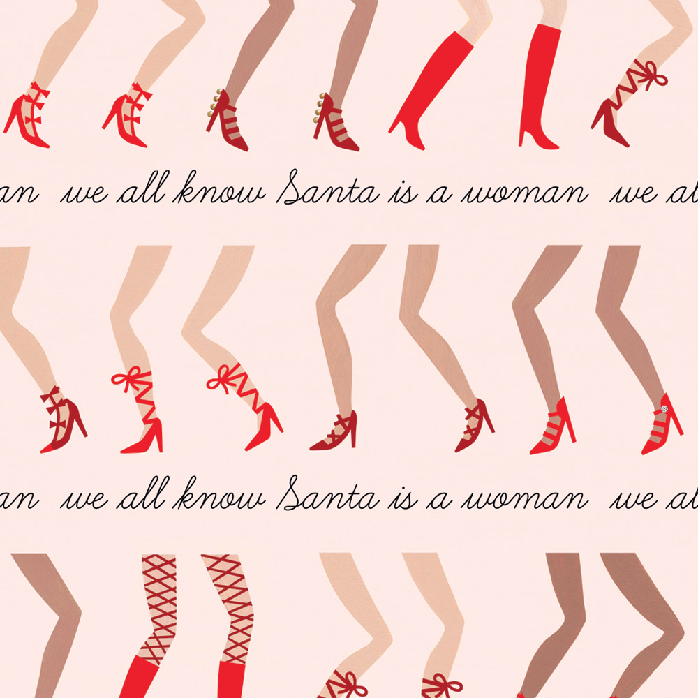 Santa is a Woman Gift Wrap