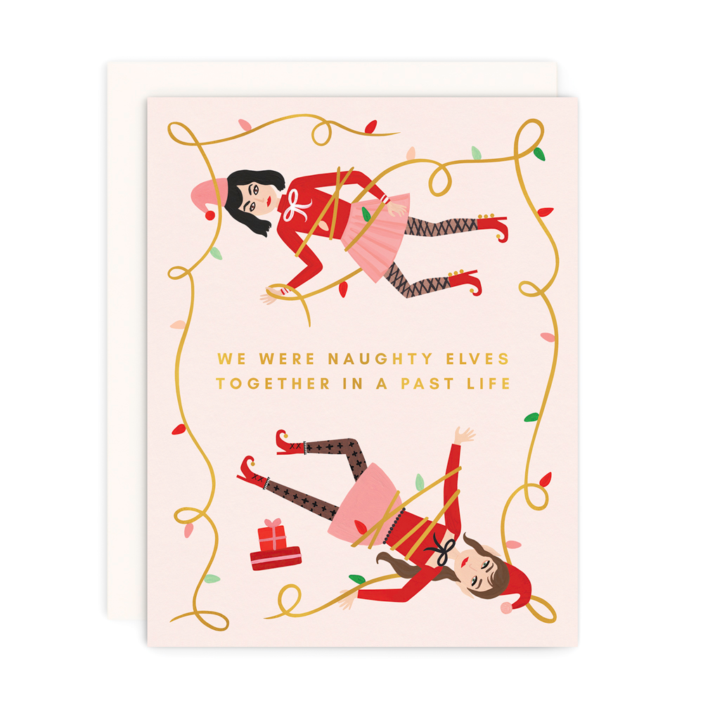 We Were Naughty Elves - Gold Foil