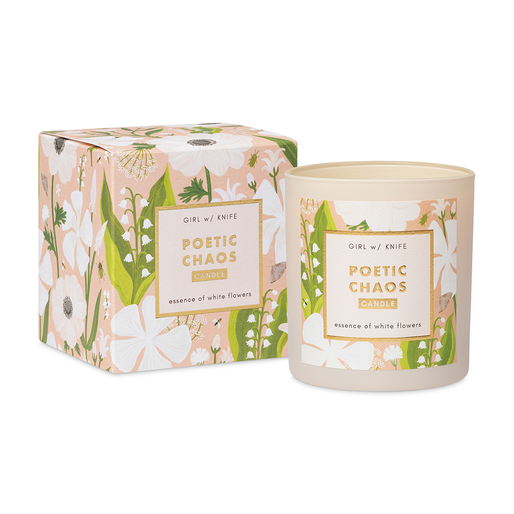 Poetic Chaos Candle - Essence of White Flowers - Girl w/ Knife