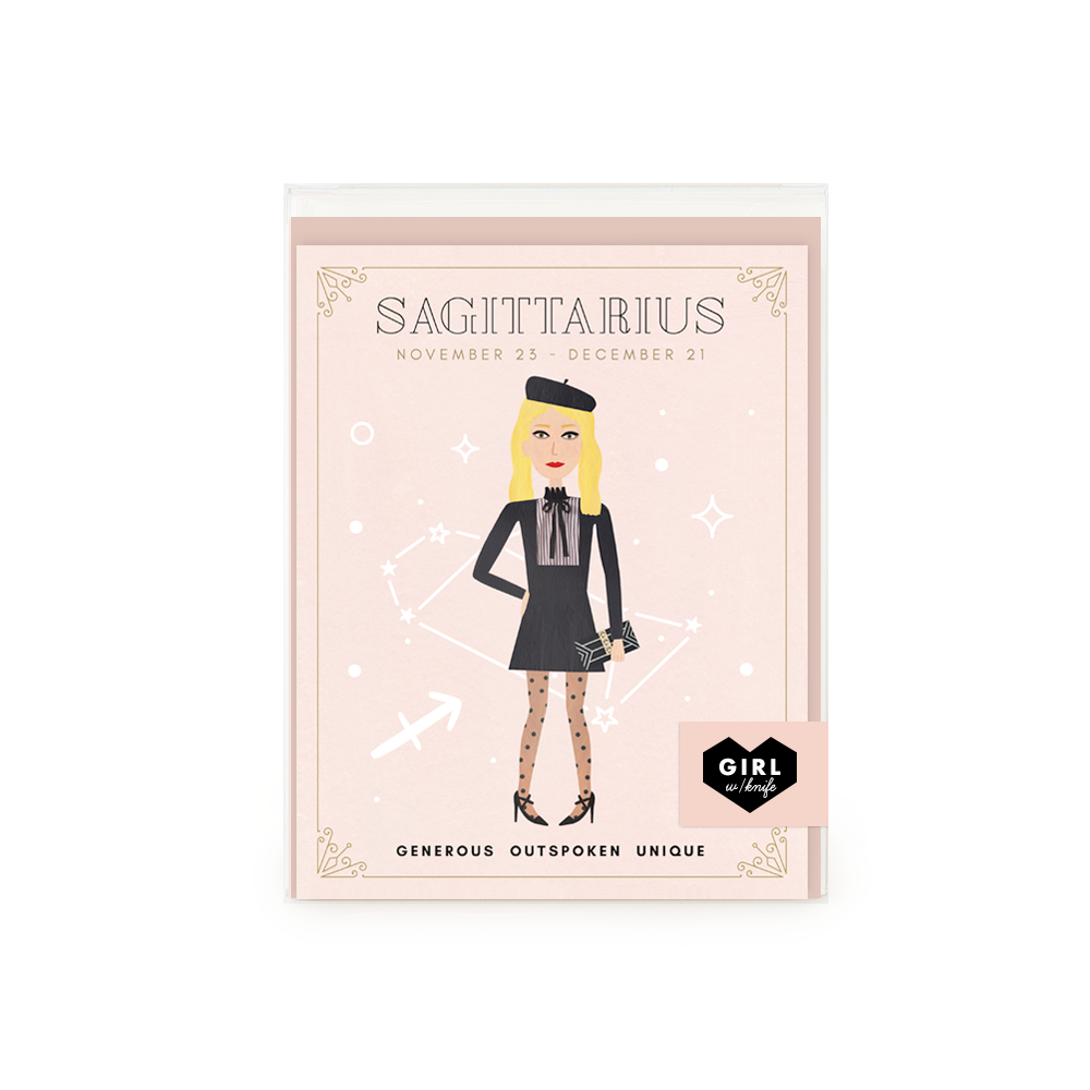 Sagittarius Zodiac Babe Greeting Card Set