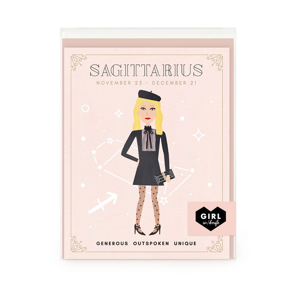 Sagittarius Zodiac Babe Greeting Card Set
