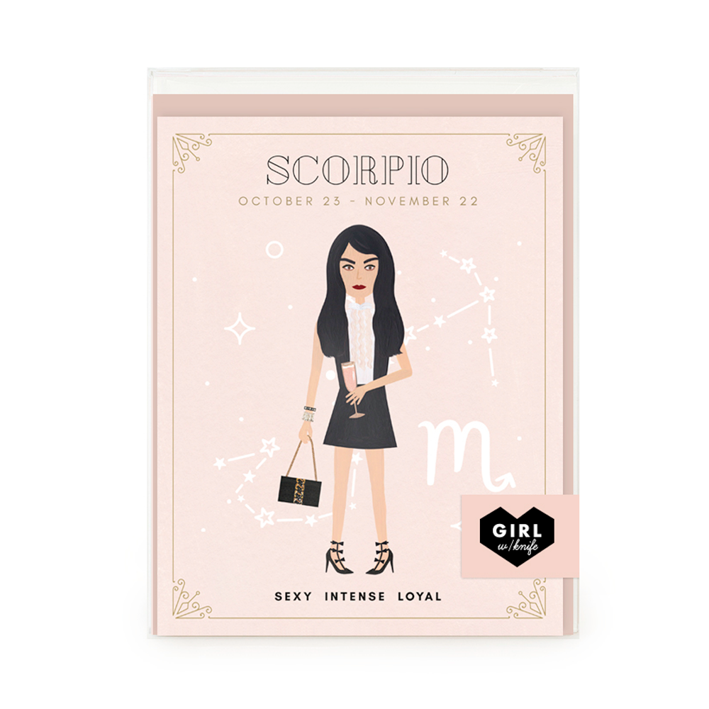 Scorpio Zodiac Babe Greeting Card Set