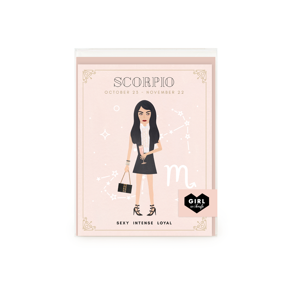 Scorpio Zodiac Babe Greeting Card Set