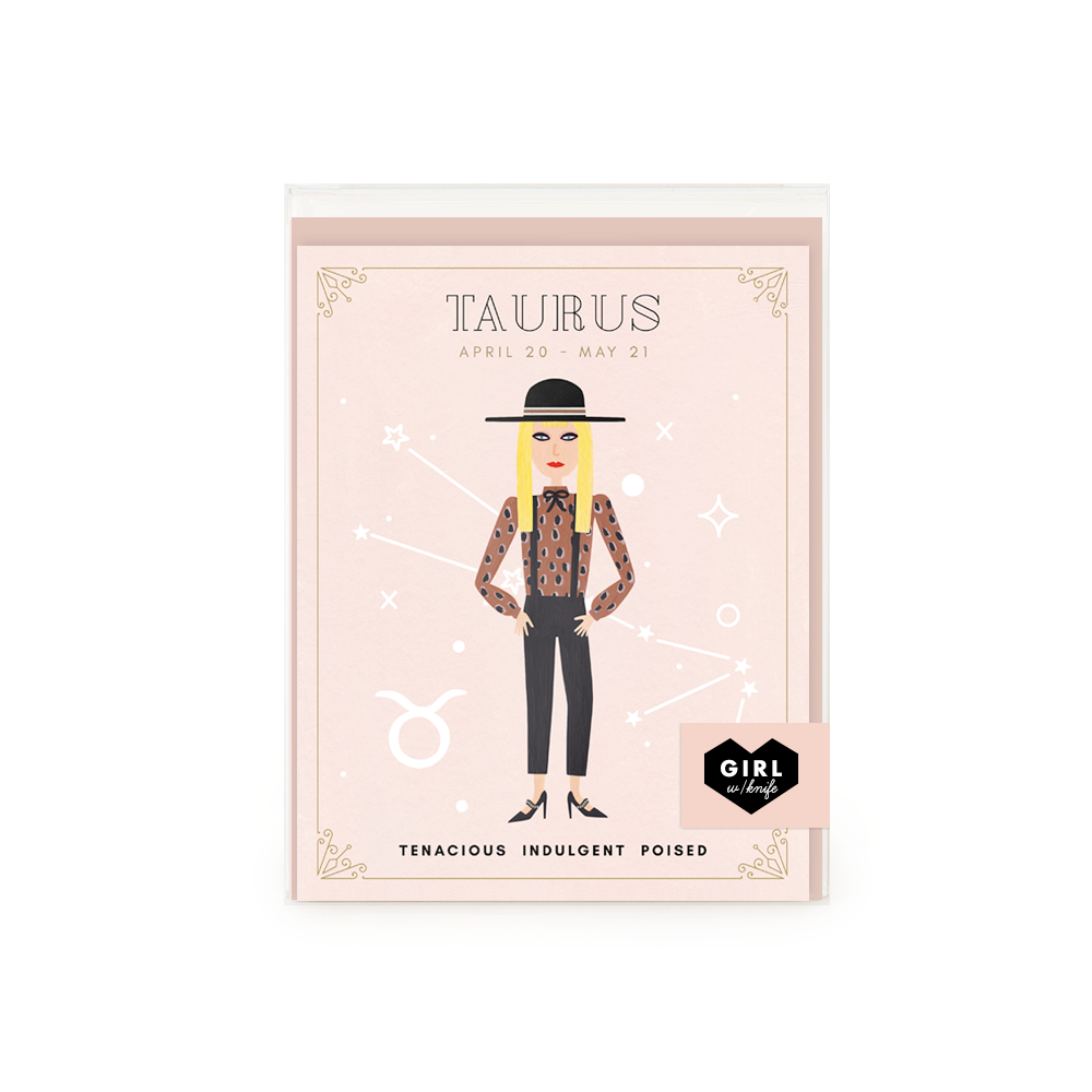 Taurus Zodiac Babe Greeting Card Set
