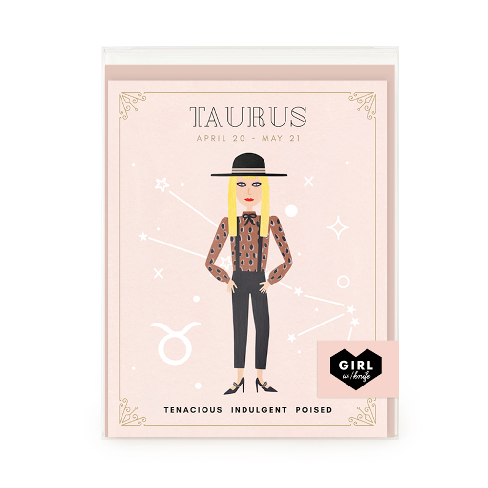Taurus Zodiac Babe Greeting Card Set