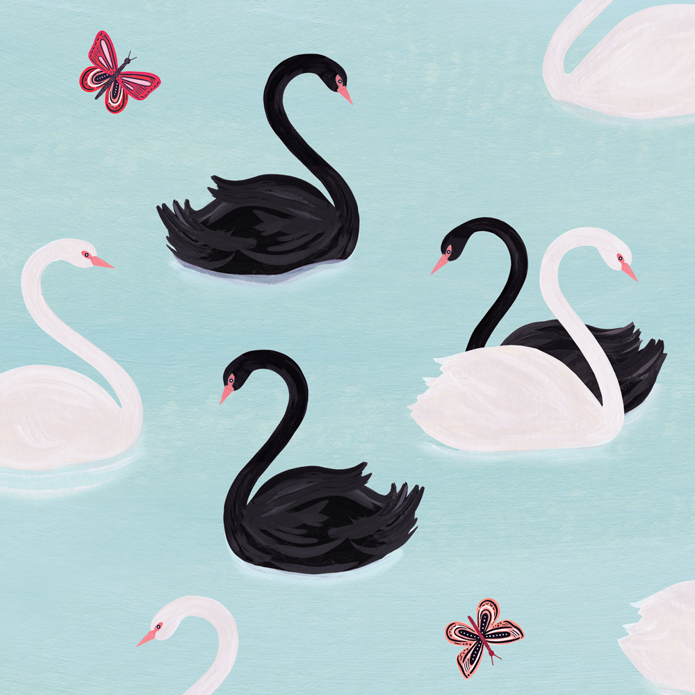Swan Party Gift Wrap