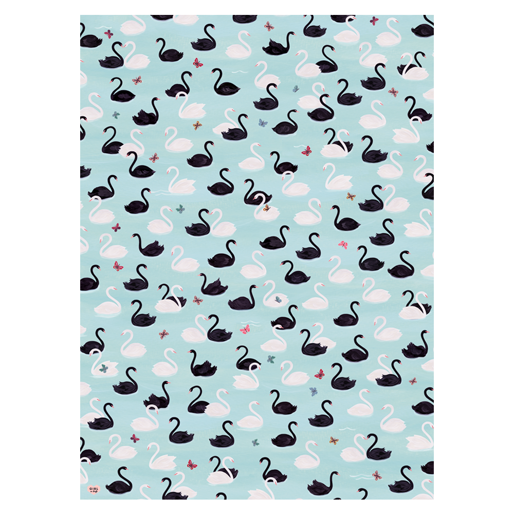 Swan Party Gift Wrap