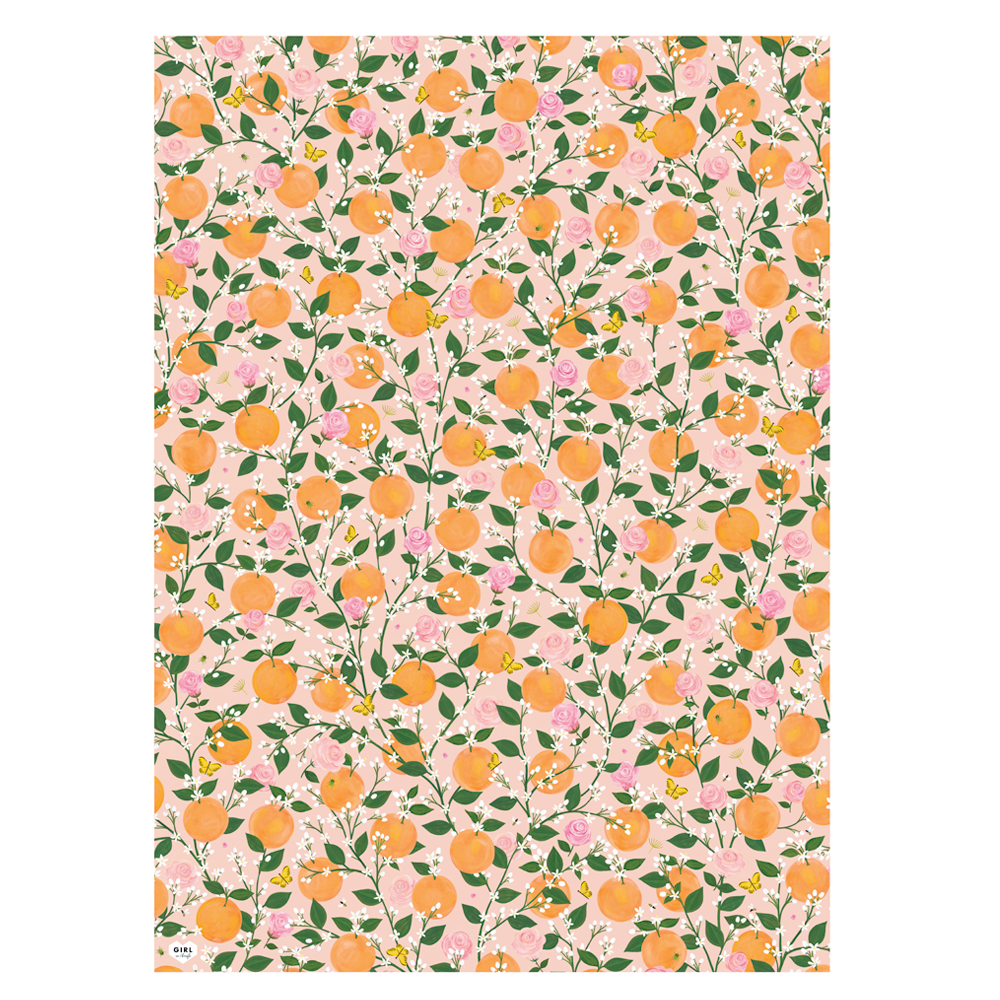 Lemons and Bees Wrapping Paper Sheet – The Modern Girl Party